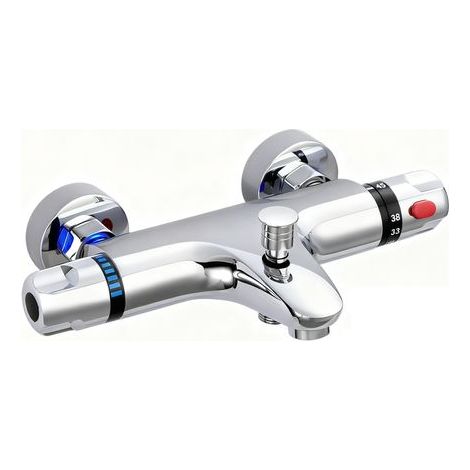 Mitigeur Thermostatique de Douche. Robinet Thermostatique Baignoire en tout le cuivre.Mitigeur Baignoire Réglage Précis de Tempétature et Volume d (1/5)
