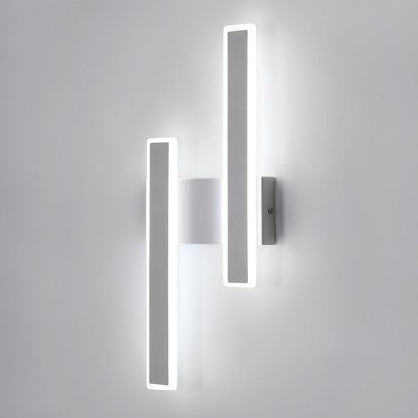 Goeco Modern Long LED Wall Light 32W 3600lm, White Acrylic Indoor Sconce 6500K Cool White for Living Room Bedroom (1/5)