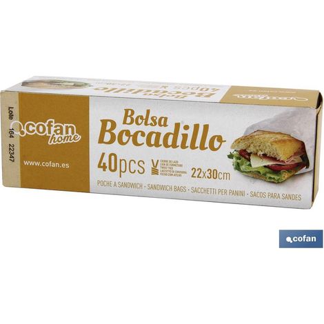 Sacchetti per panini/tramezzini Realizzati con carta Kraft Mantiene freschi i tuoi alimenti