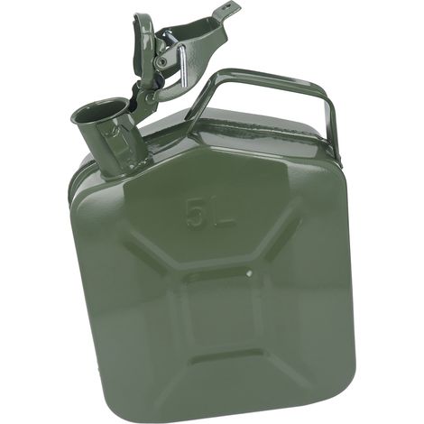 Bidon d'essence de 5 litres (1,3 gallon) en acier inoxydable épais avec poignée de transport (1/5)
