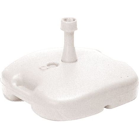 Base in plastica per ombrellone da giardino e mare, riempibile con acqua e sabbia -Bianco (1/7)