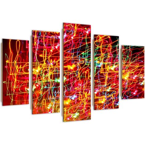 Quadro deco panel 5 parti, Luci della città  - 150x100 (1/5)