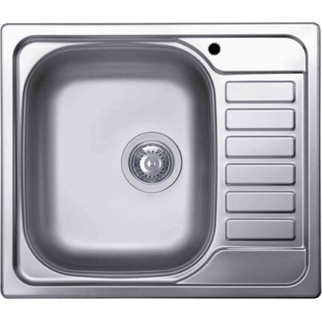 Lavello Elleci Incasso 1 vasca 58x50 Vasca a Sinistra Sky 125 Satinata Acciaio/Inox LIX125SACSX (1/5)