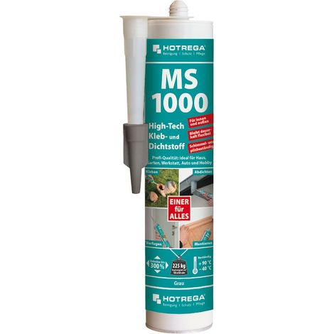 HOTREGA MS 1000 High-Tech Kleb- und Dichtstoff 290 ml (grau)