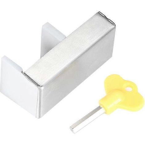 1 verrou de porte/fenêtre réglable, butée épaisse coulissante, sécurité antivol, verrou de sécurité enfant, en plastique, acier et aluminium, rails inclus, limiteur de fenêtre (1/5)