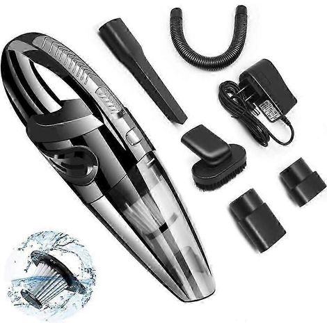 Aspirateur de voiture portable sans fil avec une forte aspiration de 120 W et une capacité de nettoyage humide/sec (1/4)