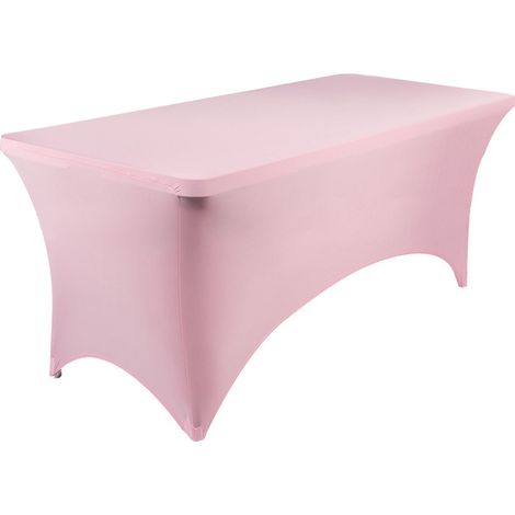 Nappe Élastique Respirante Lavable pour Salon et Fêtes, Couverture de Table Léger Rose Clair 6FT (72.05 X29.92 X29.92in) (1/5)
