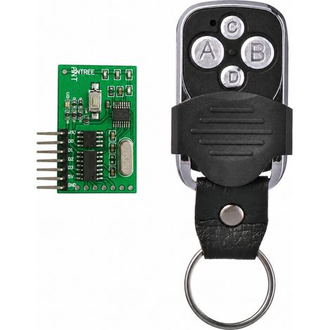 Télécommande à code tournant 301 avec module récepteur 4 canaux 433 MHz 12V contrôle d'accès alarme 5,8 × 3,8 × 1,3 cm – Livraison gratuite (1/5)