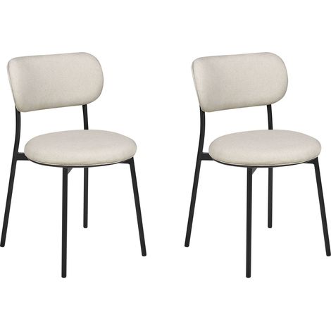 Esszimmerstuhl 2er Set CASEY Hellbeige
