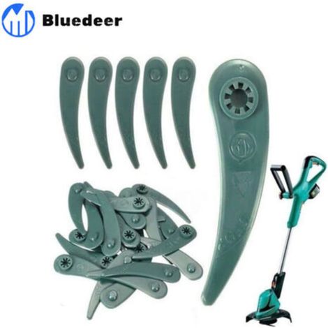 100 pièces 83mm Plastique Tondeuse à Gazon Coupe-Herbe Lame Coupe Kit Remplacement for Bosch Art 23-18 Li/26-18Li débroussailleuse (1/5)