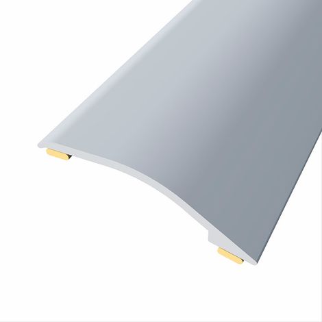 Junta de aluminio para desnivel 3-12 mm adhesiva, quick & pro, plata mate, 83 x 3,8 cm