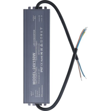 Alimentation étanche IP67, driver LED, transformateur, adaptateur convertisseur de tension, entrée AC 170-265 V, 24 V 6,2 A (1/5)