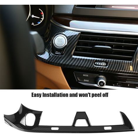 Lüftungsgitterabdeckung in Carbonfaser-Optik für die Mittelkonsole des BMW 5er G30 (2017–2018).