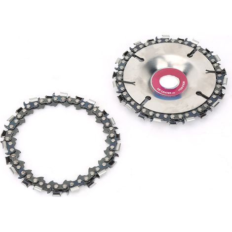 Disque et chaîne pour meuleuse d'angle 4" à 22 dents, compatible avec les meuleuses d'angle de 100/115 mm.