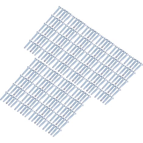 Vis à tôle autoforeuse 250 pièces, acier carbone zingué, tête fraisée cruciforme, fixation métallique M4,2x25 mm (1/5)