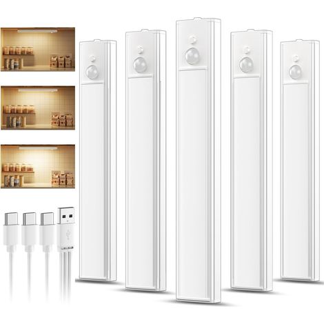 5 Pack Unterbauleuchte Kueche LED 20cm Dimmbare Schrankbeleuchtung (1/5)