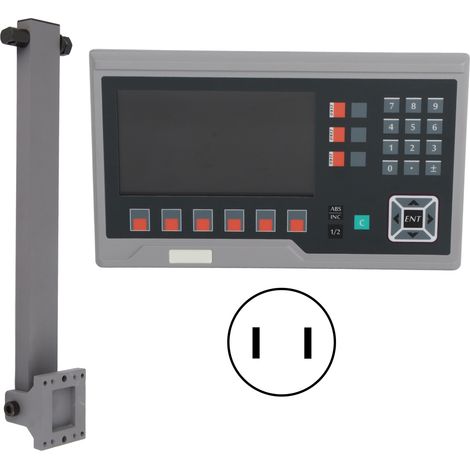 Réglette numérique LCD 3 axes pour tour et fraiseuse, codeur linéaire à échelle magnétique, alimentation AC 80-260V, prise US, affichage digital haute précision (1/5)