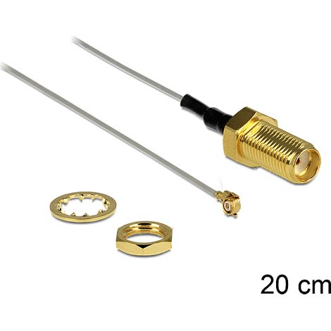 Delock sma jack bulkhead  mhf ii/u.fl-lp(v)-040 compatible plug 200 mm 0.81