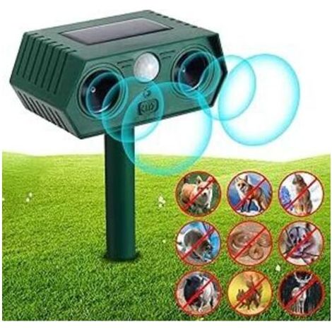 Repellente martora ultrasuoni repellente gatto giardino IP65 impermeabile con energia solare contro i gatti, i cani, martore, aironi, procioni, piccioni (1/5)