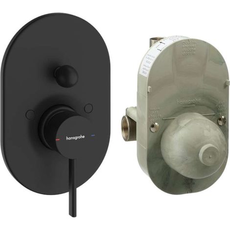 Hansgrohe Zesis S - Miscelatore da incasso, per 2 utenze, con corpo, nero opaco 74418670 (1/2)