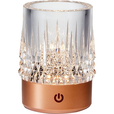 Lampe design, Lampe LED rechargeable LAX et verre - IP44 Cuivré en Metal, MANTRA