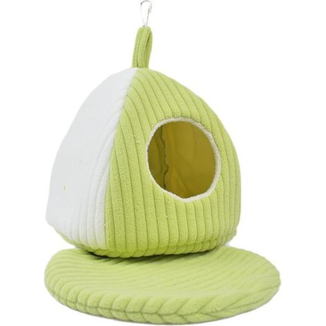 1 Nid d'oiseau, crochet suspension, coussin coton amovible, conception coupe-vent, pour perroquet écureuil volant hamster