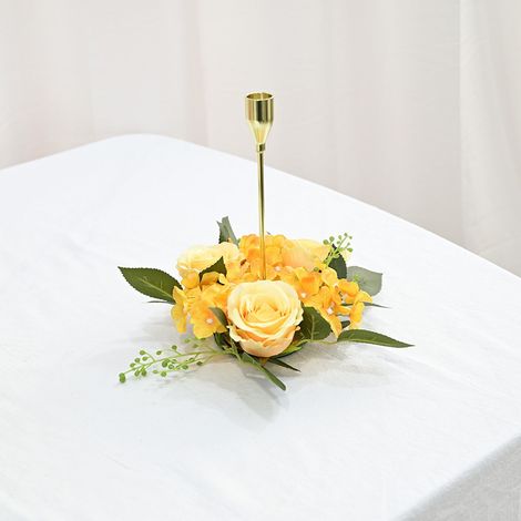 Guirlande De Roses Artificielles - 20 Cm - Support Pour Bougie - Décoration De Noël Fenêtre Table Mariage (1/5)