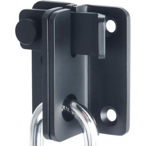 Verrou Porte Coulissante Serrure Volet Loquet Porte Verrou Portail à Bascule Boulon avec Vis pour Porte, Fenêtre, Placard et Jardin, Finition Noir Mat en Acier Inoxydable (1/5)