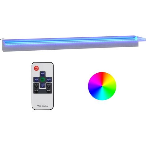 Maison Exclusive - Sfioratore a Cascata con LED RGB Acciaio Inox 108 cm