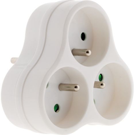 Triplite recyclée bioplastique - 3x16A - Blanc - Zenitech