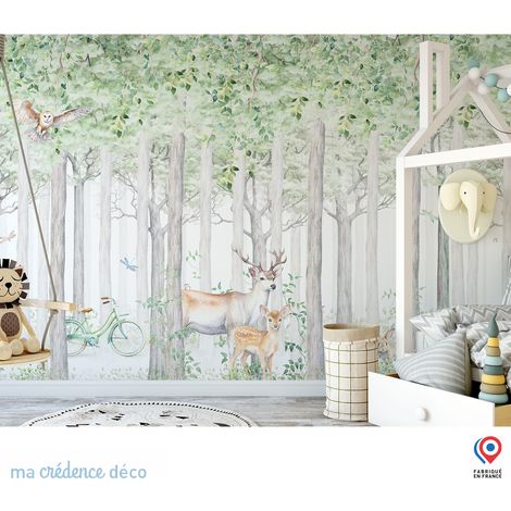 Papier peint : La forêt des animaux - Intissé - 400 cm - 280 cm (1/3)