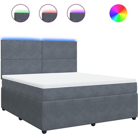Maison Exclusive - Boxspringbett mit Matratze Dunkelgrau 180x200 (1/5)