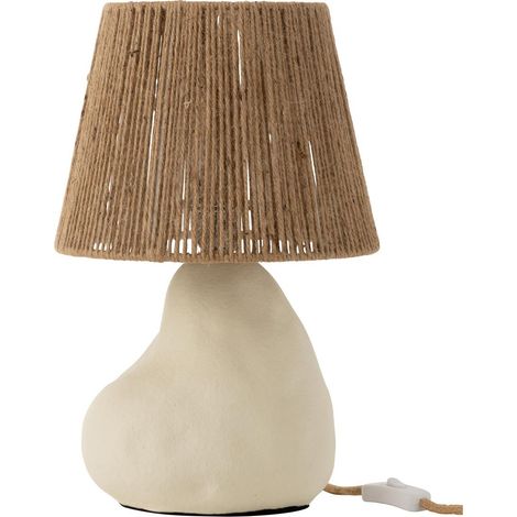 Lampe à Poser Design "Ficelle" 40cm Naturel & Beige (1/3)
