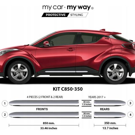 Toyota C-HR CH-R – CHROM-Seitentürverkleidungen