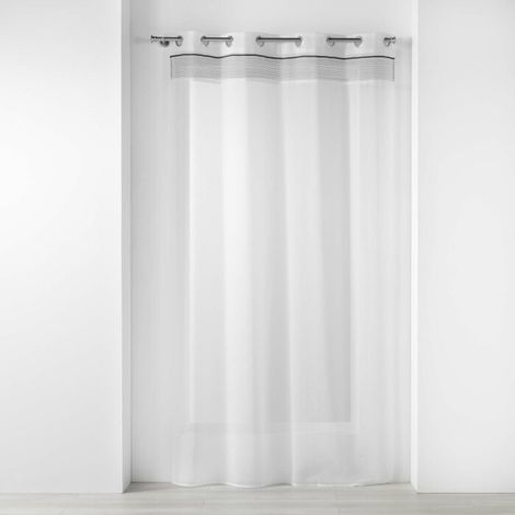 Panneau a oeillets 140 x 240 cm voile sable+top jacquard nikita Sans (1/3)
