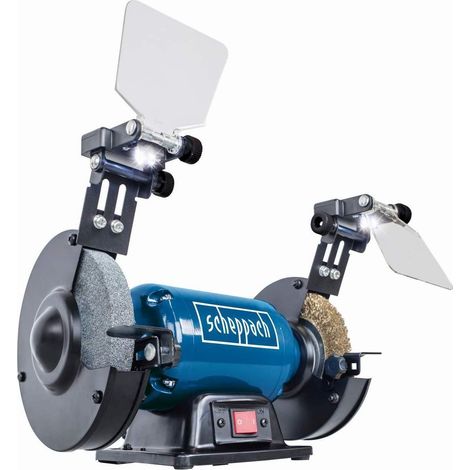 Smerigliatrice da banco mola spazzola da 6" ø150 Scheppach sm150lb luce-led 400w