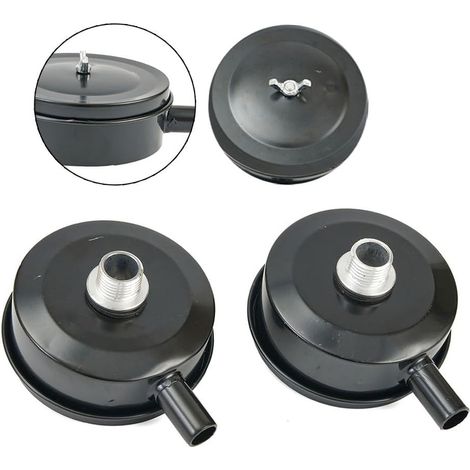 Lot de 2 filtres silencieux pour compresseur d'air 20 mm avec coque en métal fileté outil pneumatique G 1/2" - (1/5)