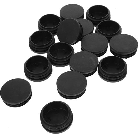 Yardwe Lot de 16 embouts protection pieds meubles ronds 45 mm noirs (1/5)