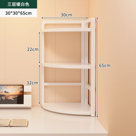 Étagère d'angle pour bureau, rangement mural triangulaire compact, petite bibliothèque pour livres et décoration maison (1/2)