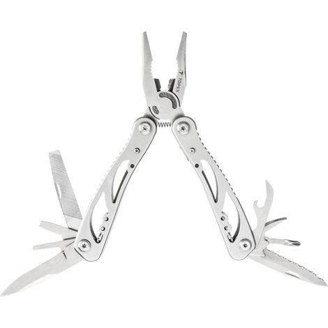 Set multiutensile da 9 pezzi, colore argento. (1/2)