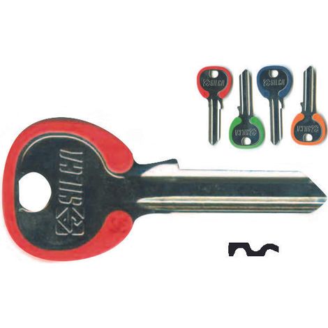 Chiavi per cilindri cisa 4 spine grandi - cs204asl dx slim fluo colori assortiti