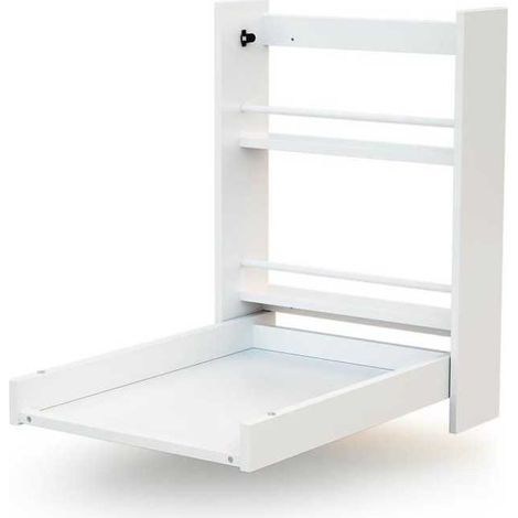 Table a langer murale - 56 x 77,5 x 78 cm - WEBABY - ESSENTIEL - Blanc