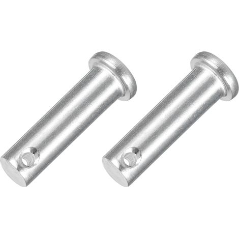 2pcs M10x35mm Goupilles à Trou Unique, Goupille de Verrouillage Acier Inoxydable 304, Goupilles à Tête Plate de Chape pour Verrou Remorque Réparation Fixation Mécanique Équipement (1/5)
