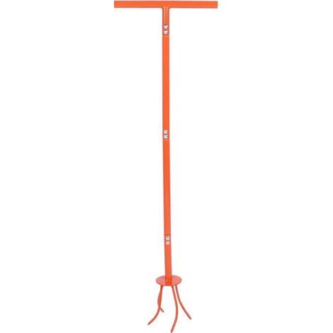 Manual Tiller, Steel Garden Claw Cultivator, Manual Tiller, Long-Handled Soil Loosening Tool, Lawn Aerator, Soil Digger for Flower Boxes (1/4)