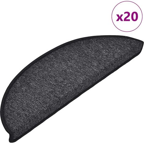 Stufenmatten 20 Stk. 56x17x3 cm Anthrazit Halbrund