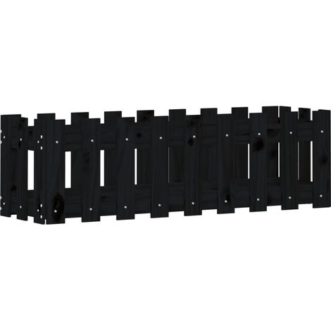 Maison Exclusive - Hochbeet Latten-Design Schwarz 100x30x30 cm Ma