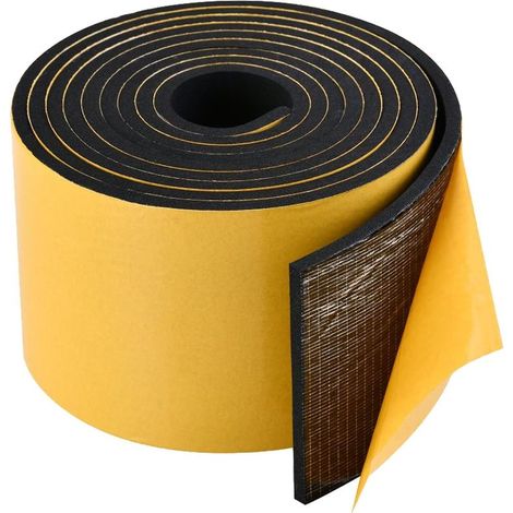 Ruban Mousse Adhésive 70mm Large 6mm Épaisseur Bande Néoprène Autocollante Caoutchouc Isolation Joint Anti-vibration Meuble Protection Voiture,5M (1/4)