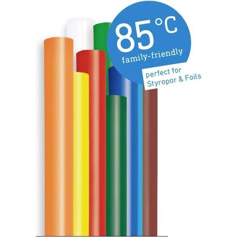 Steinel Stick colla a caldo 7 mm 150 mm Colorato, Rosso, Giallo, Verde, Arancione, Bianco, Marrone, Nero 96 g 16 pz. (1/2)