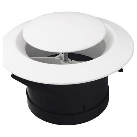 Couvercle pour conduits de ventilation, diffuseur de plafond, soupape d'alimentation d'échappement, prise d'air anémosté, couvercle pour tuyau de ventilation, 100 mm (1/5)