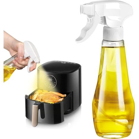 New Black Oil Sprayer, 200ml Upgrade Oil Sprayer for Edible Oil, Glass Oil Vaporizer for Hot Air Fryer (1 pc) (1/5)